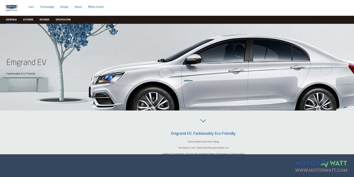 site EV MANUFACTURER SITE GEELY