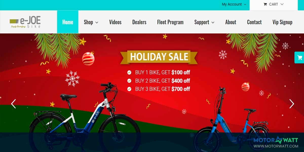 site EV MANUFACTURER SITE e JOE Bikes