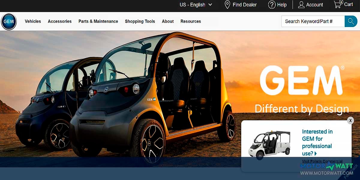 site EV MANUFACTURER SITE Gem Polaris