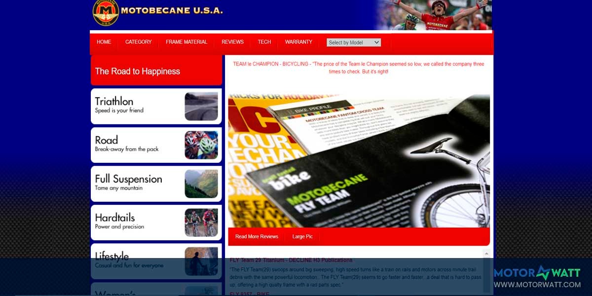 site EV MANUFACTURER SITE Motobecane