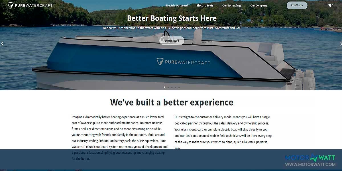 site EV MANUFACTURER SITE Pure Watercraft