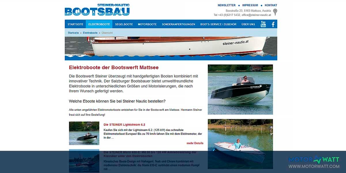 site EV MANUFACTURER SITE Steiner Nautic Bootsbau