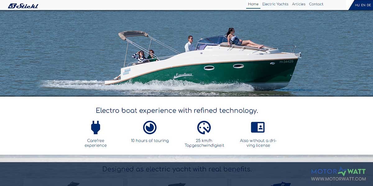 site EV MANUFACTURER SITE Stickl Yachts