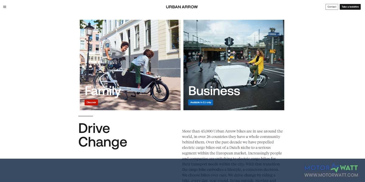 site EV MANUFACTURER SITE Urban Arrow