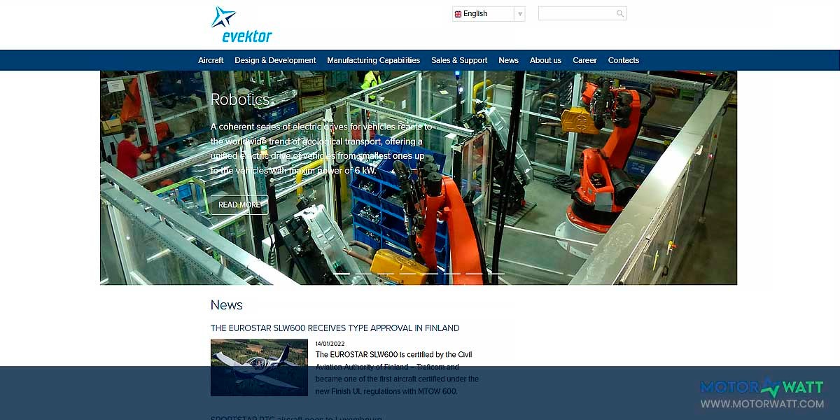 site EV MANUFACTURER SITE Evektor