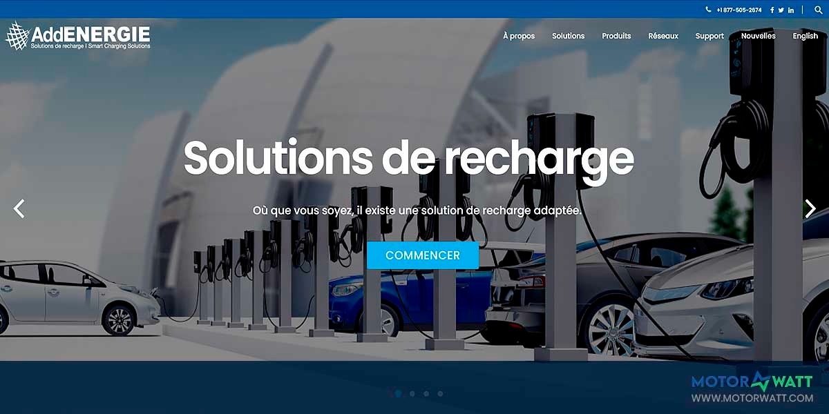 site EV MANUFACTURER SITE Addenergie