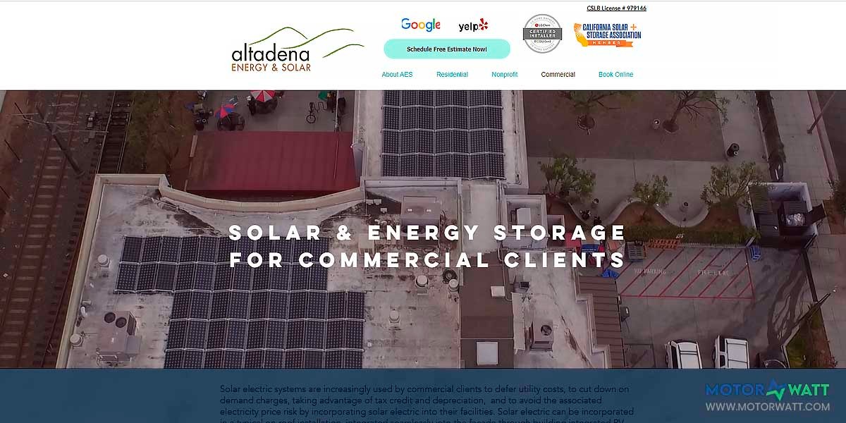 site EV MANUFACTURER SITE Altadena Solar