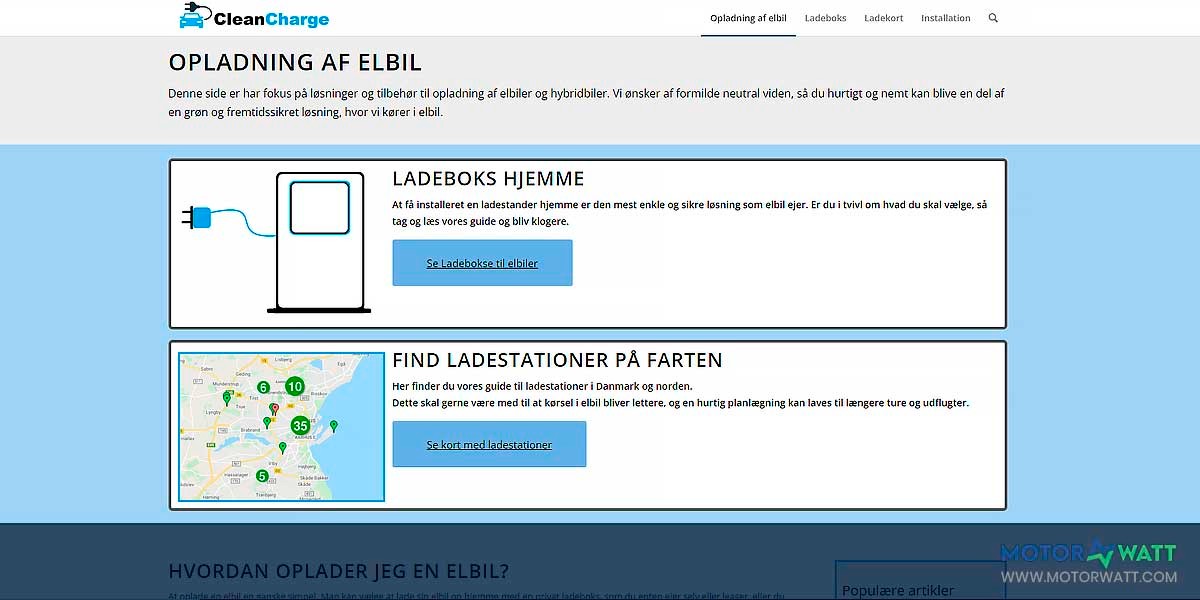 site EV MANUFACTURER SITE Cleancharge