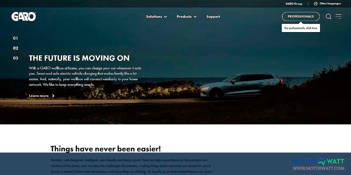 site EV MANUFACTURER SITE  Garo