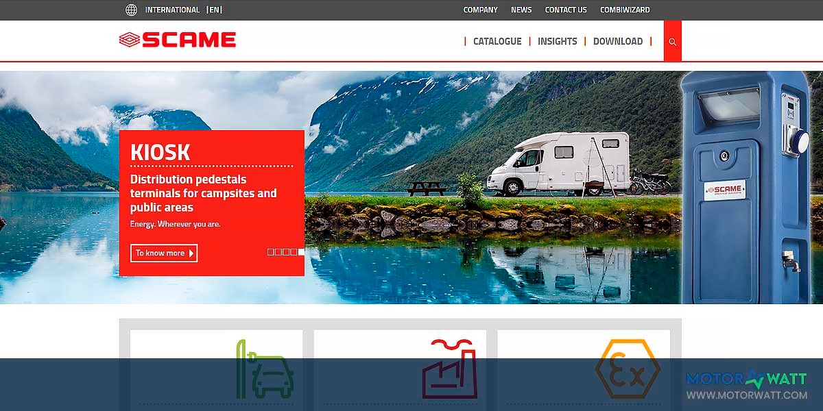 site EV MANUFACTURER SITE Scame Parre