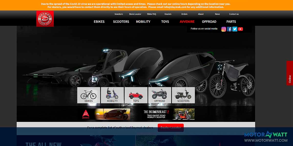 site EV MANUFACTURER SITE Daymak