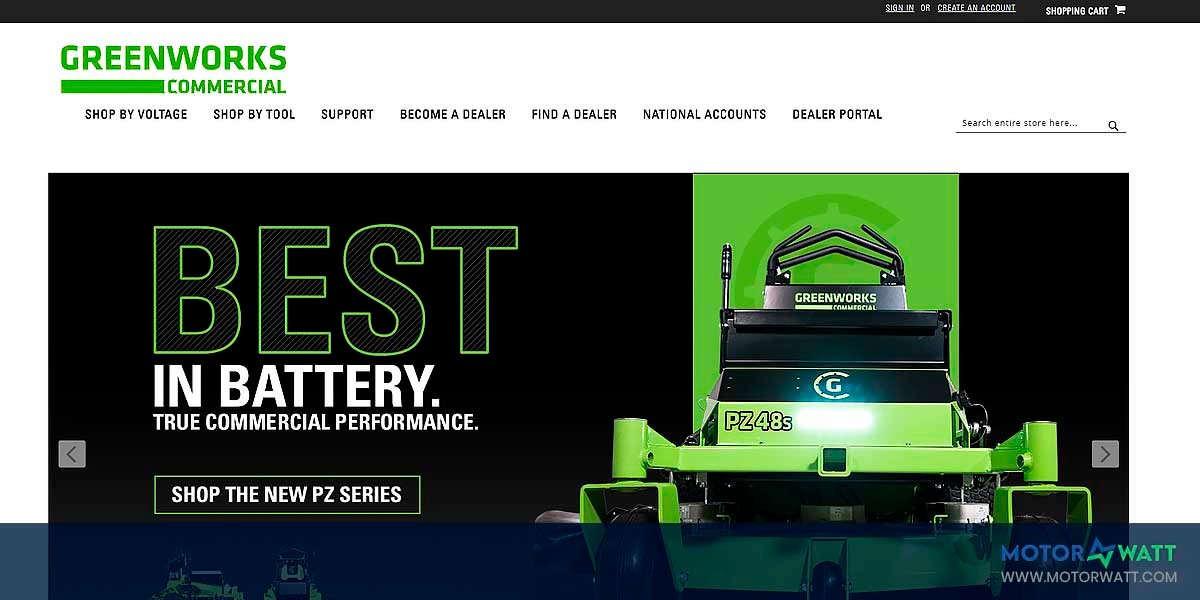 site EV MANUFACTURER SITE GREENWORKS