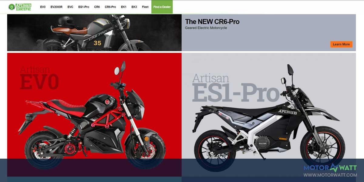 site EV MANUFACTURER SITE Artisan Electric