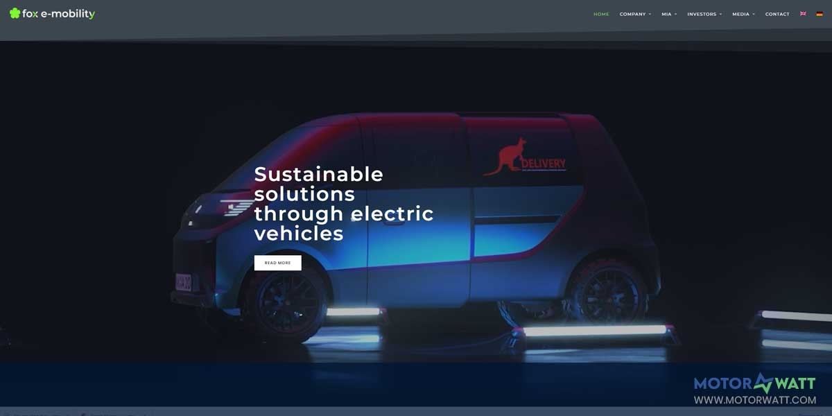 site EV MANUFACTURER SITE Fox E Mobility