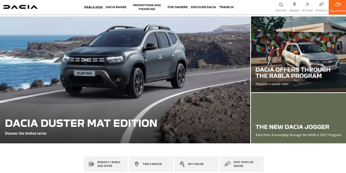 site EV MANUFACTURER SITE Dacia