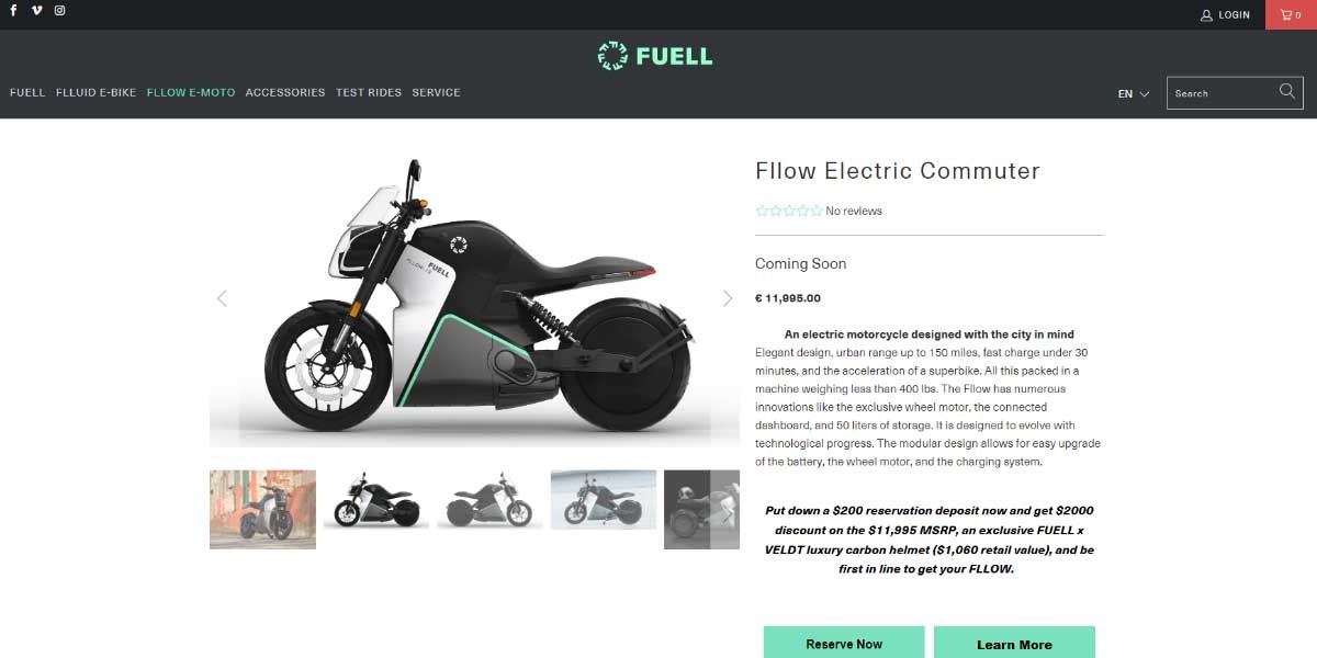 site EV MANUFACTURER SITE Fuell E MOTO